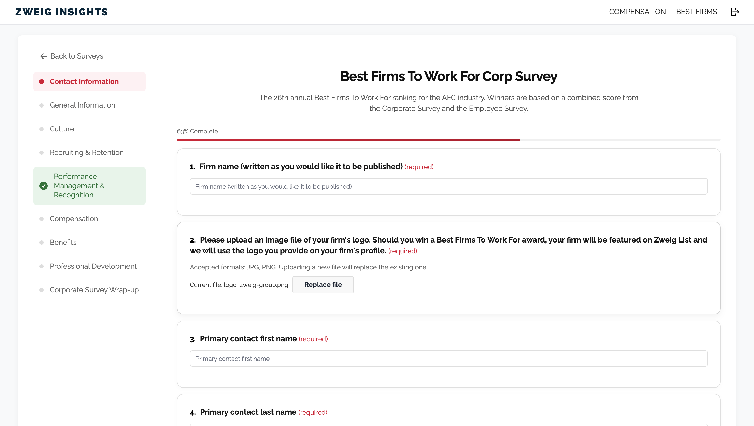 Corporate Survey