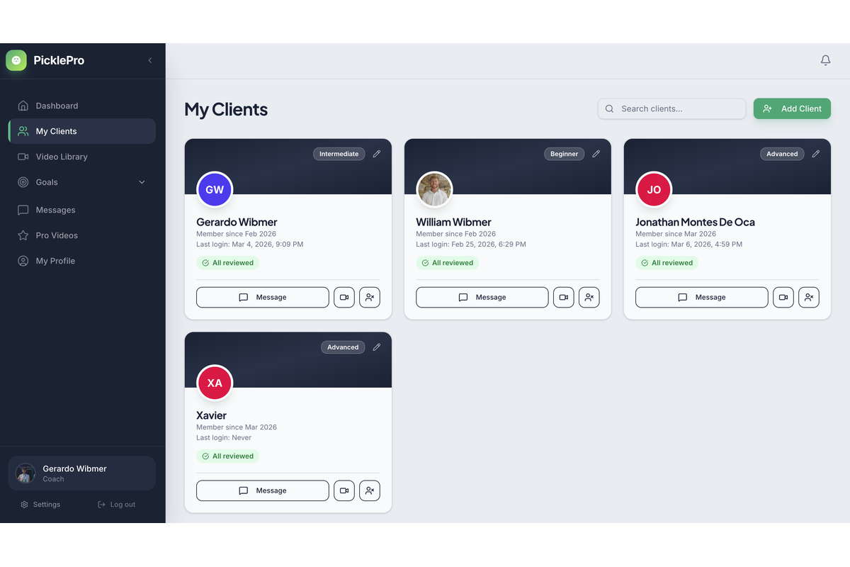 Pickleball Video Coaching