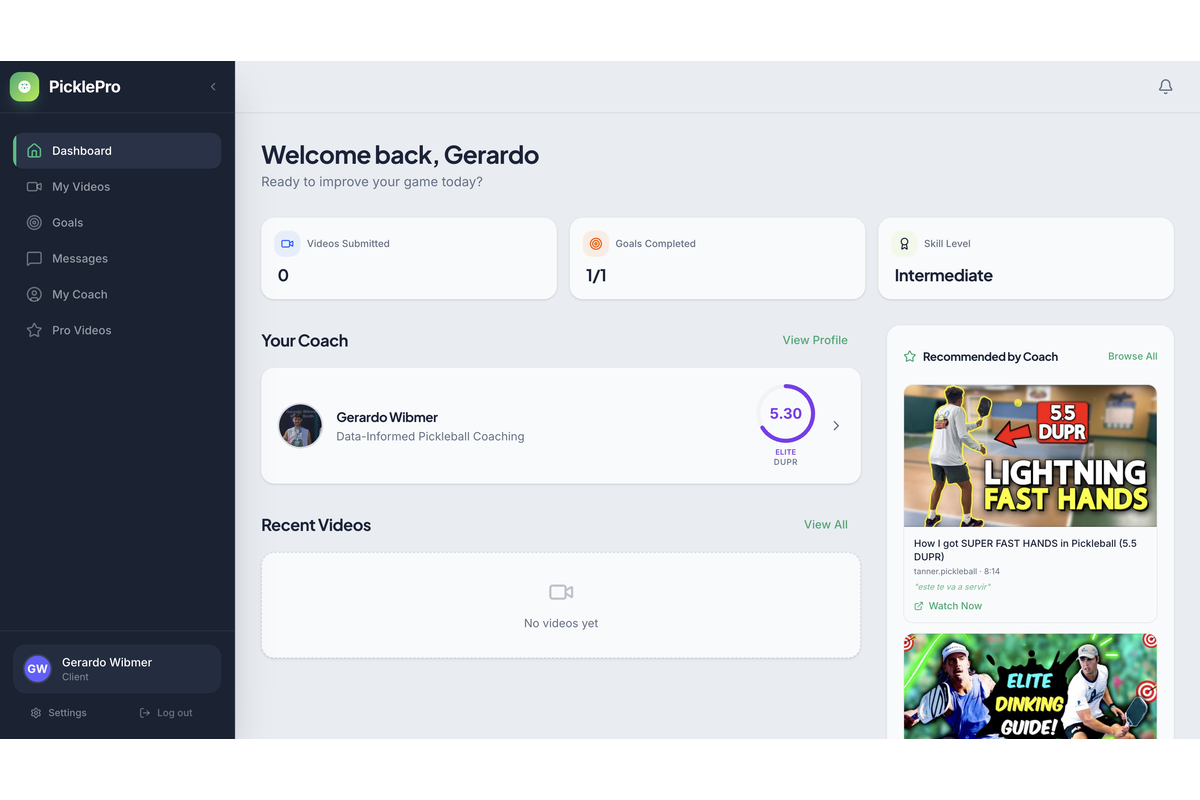 Pickleball Video Coaching