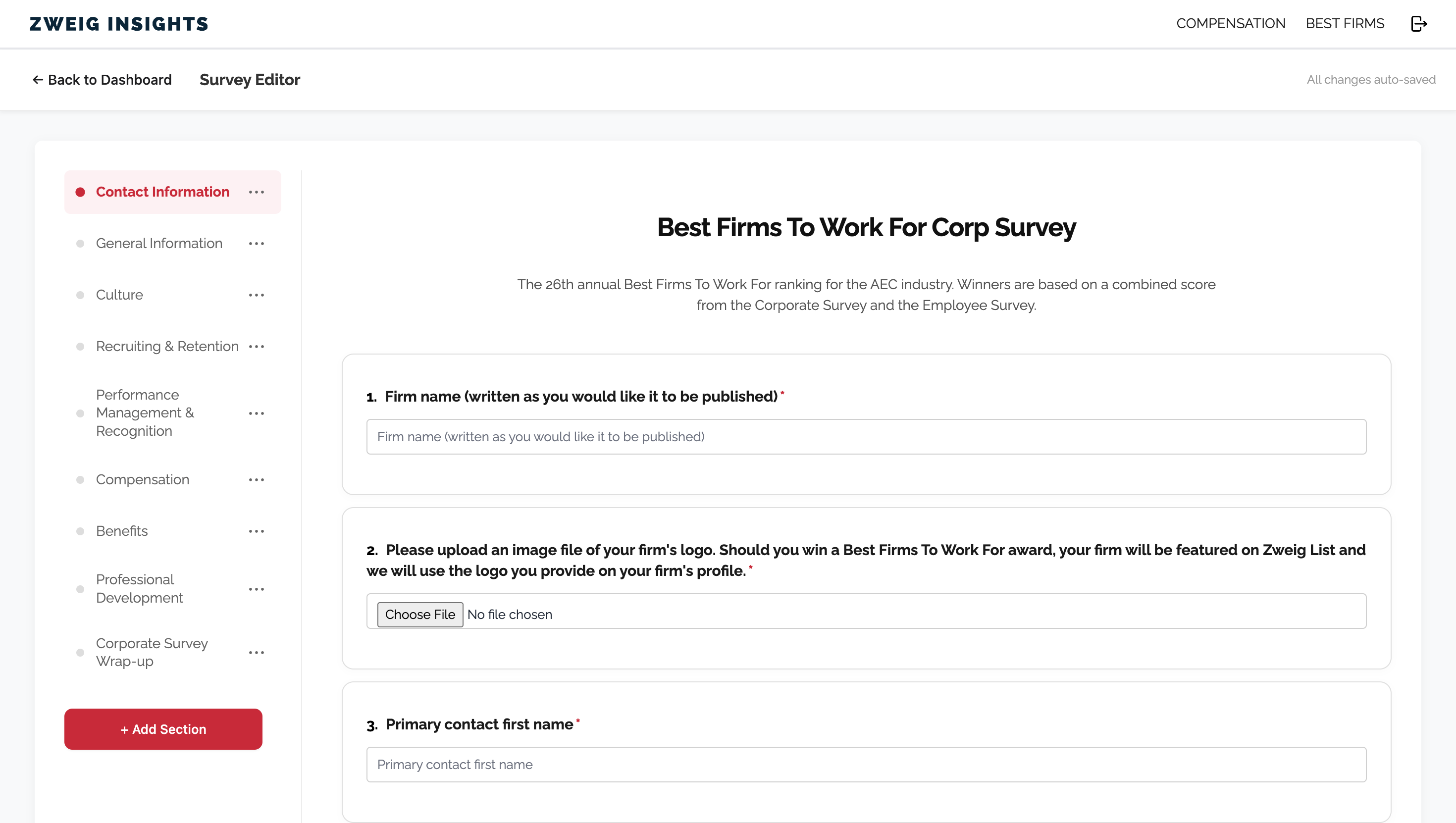 Corporate Survey